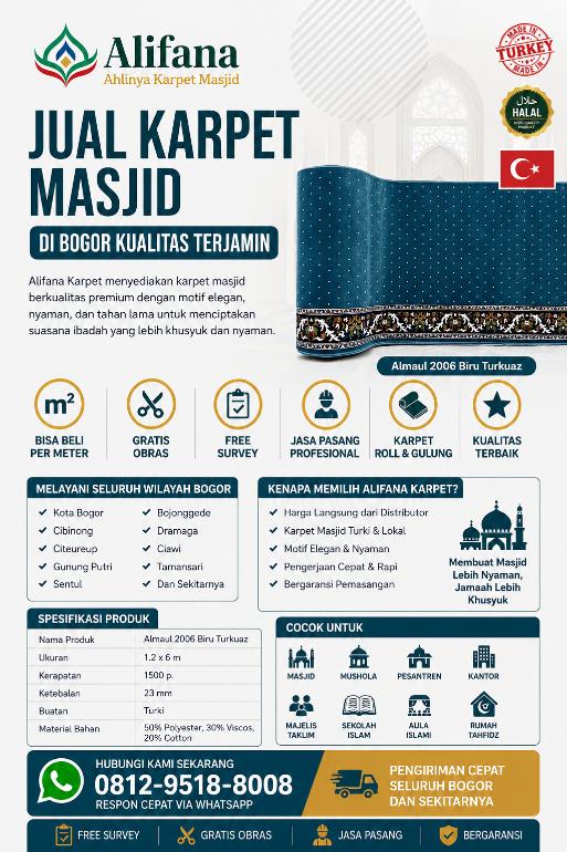0812 9518 8008 Jual Karpet Masjid di Bogor Kualitas Terjamin | Alifana Karpet 2 Jual Karpet Masjid di Bogor ide