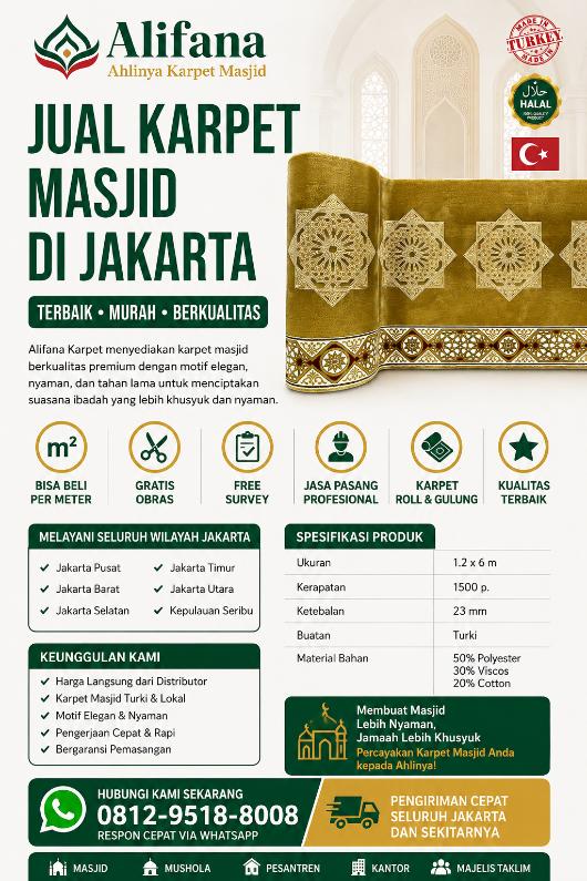 0812-9518-8008 Jual Karpet Masjid di Jakarta Terbaik Murah | Alifana Karpet 2 Jual Karpet Masjid di Jakarta id