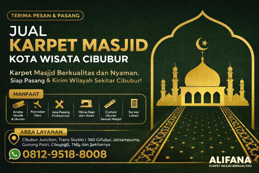 Jual Karpet Masjid Kota Wisata Cibubur