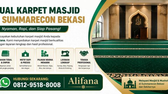 Jual Karpet Masjid di Summarecon Bekasi – Nyaman, Rapi, dan Siap Pasang<span class="rating-result after_title mr-filter rating-result-1500">			<span class="no-rating-results-text">No ratings yet.</span>		</span>
