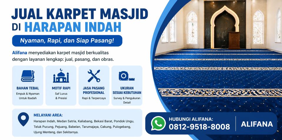 Jual karpet masjid di harapan indah id