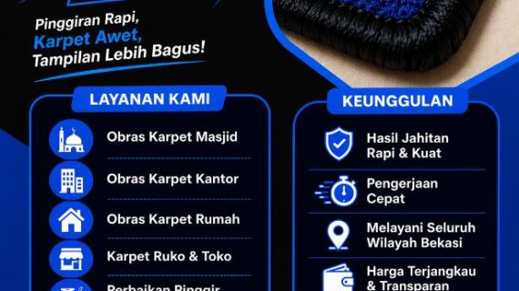 Jasa Obras Karpet di Bekasi – Bikin Pinggiran Karpet Lebih Rapi & Tahan Lama<span class="rating-result after_title mr-filter rating-result-1468">			<span class="no-rating-results-text">No ratings yet.</span>		</span>