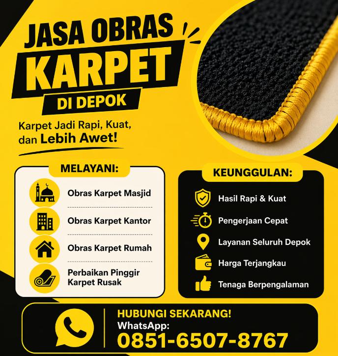 jasa obras karpet di depok id