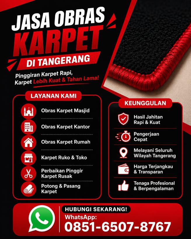 jasa obras karpet di tangerang id