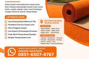 Jasa Pemasangan Karpet di Bogor – Rapi, Profesional & Bergaransi