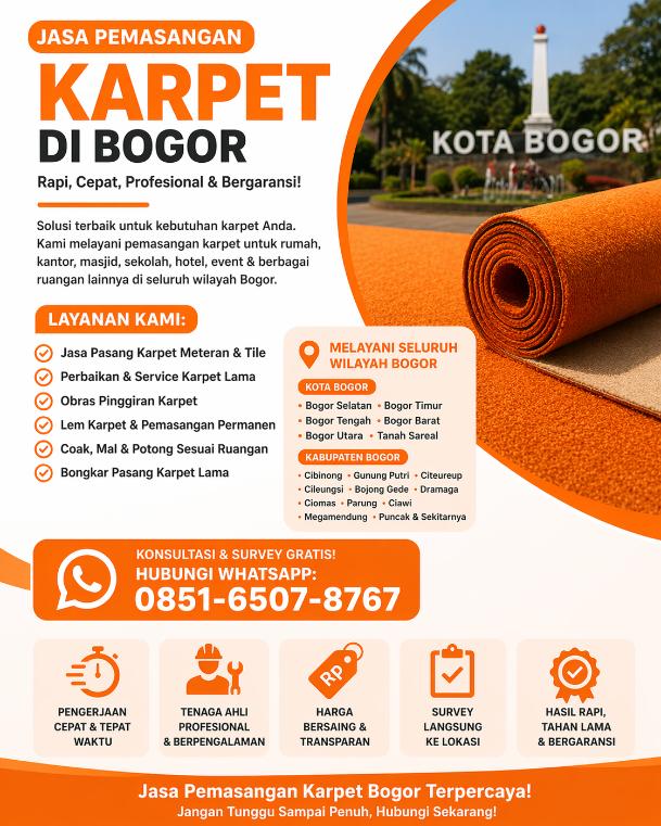 jasa pemasangan karpet bogor id