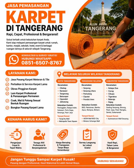 jasa pemasangan karpet tangerang id