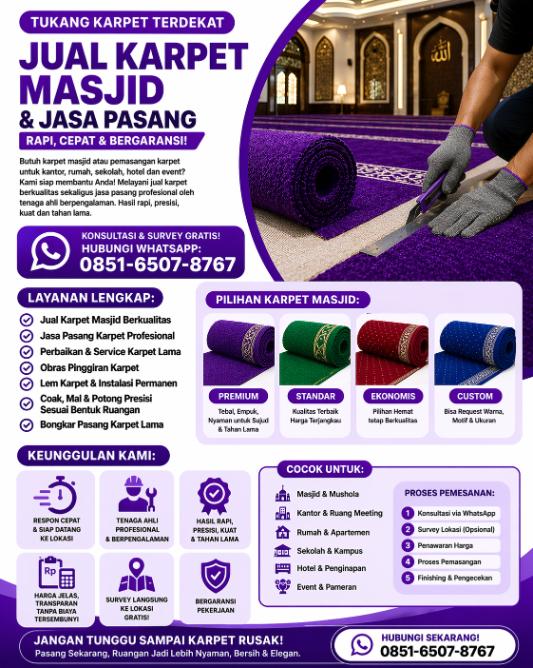 tukang karpet terdekat