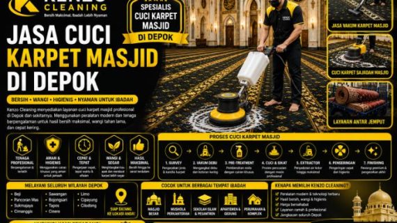 Jasa Cuci Karpet Masjid di Depok Profesional, Bersih Maksimal dan Anti Bau Apek | Kenzo Cleaning<span class="rating-result after_title mr-filter rating-result-1656">			<span class="no-rating-results-text">No ratings yet.</span>		</span>