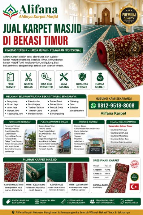 Jual Karpet Masjid Bekasi Timur id
