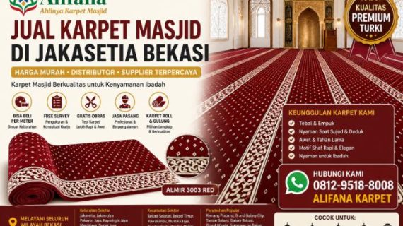 Jual Karpet Masjid di Jakasetia Bekasi, Biar Ibadah Makin Nyaman dan Masjid Makin Berkelas