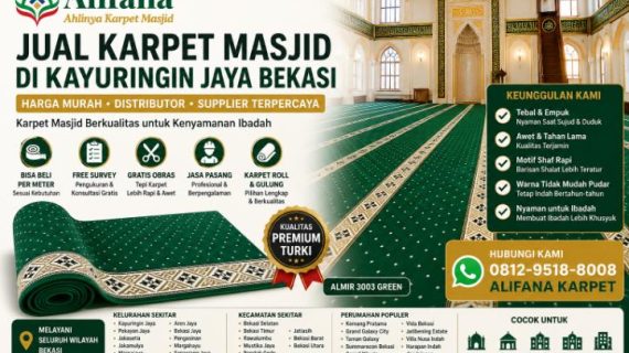 Jual Karpet Masjid di Kayuringin Jaya Bekasi, Biar Masjid Nyaman dan Jamaah Makin Betah
