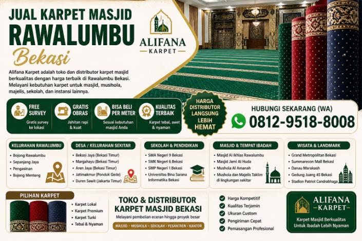 Jual Karpet Masjid Rawalumbu Bekasi id
