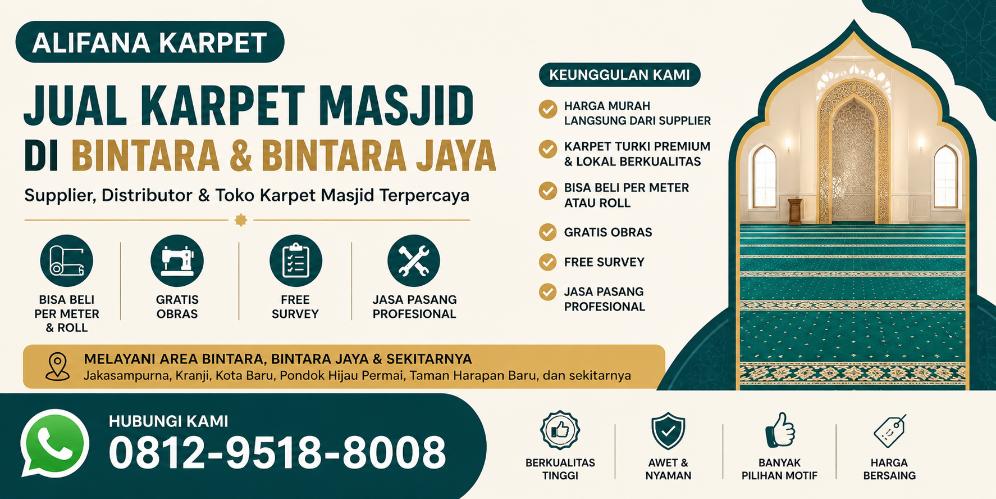 Jual Karpet Masjid di Bintara & Bintara Jaya | Alifana Karpet 2 Jual Karpet Masjid bintara jaya id