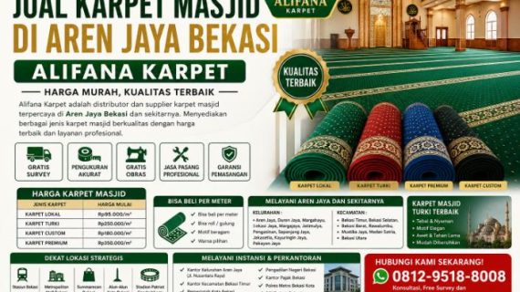Jual Karpet Masjid di Aren Jaya Bekasi | Alifana Karpet Harga Murah, Kualitas Terbaik