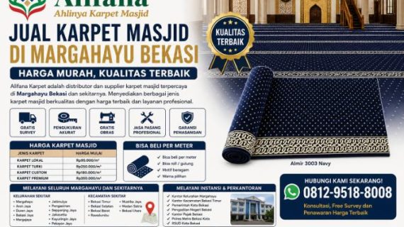 Jual Karpet Masjid di Margahayu Bekasi | Alifana Karpet Harga Murah, Kualitas Terbaik