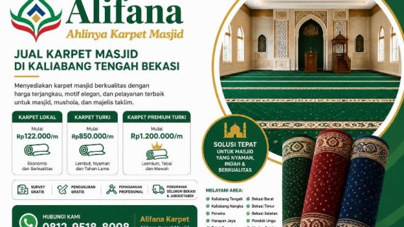 Jual Karpet Masjid di Kaliabang Tengah Bekasi – Solusi Karpet Masjid Berkualitas No 1 dari Alifana Karpet