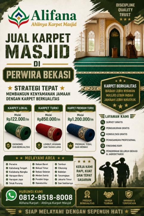 Jual Karpet Masjid di Perwira Bekasi id