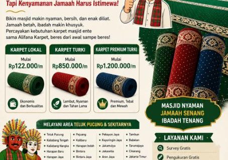 Jual Karpet Masjid di Teluk Pucung Bekasi – Karpet Ente Boleh Biasa, Tapi Kenyamanan Jamaah Harus Istimewa!